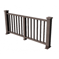 Декоративные ограждения ДПК "Альма" Венге, шлифованное Декоративные ограждения ДПК "Альма" Венге, шлифованное