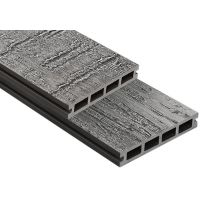 Террасная доска ДПК 3D Virginia/Colorado Тёмно-Серая