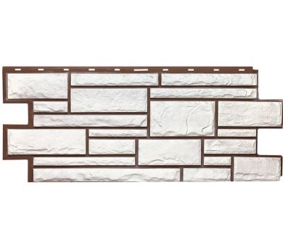 Фасадные панели СЕРИЯ Дикий камень - Белый от производителя  Т-сайдинг по цене 580 р