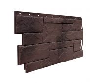 Фасадные панели (цокольный сайдинг) коллекция Камень Природный - Коричневый