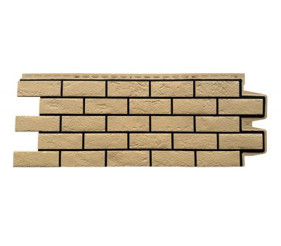 Фасадные панели Премиум состаренный кирпич Песочный (шов RAL 9005) от производителя  Grand Line по цене 663 р