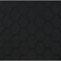 Гибкая черепица Шестигранник Чёрный